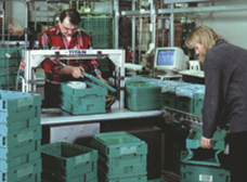 可折疊物流箱企業現場使用場景